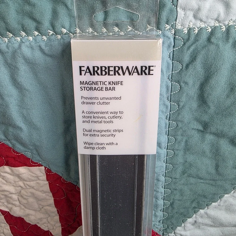 Farberware Magnetic Knife Storage Bar 12 Inch Wall Mount Kitchen Tool Holder